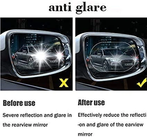SKVWORLD Car Rearview Mirror Rainproof Film – Anti-Fog, Waterproof & Clear Vision Protection | Universal Auto Sticker for Safe Driving in All Weather