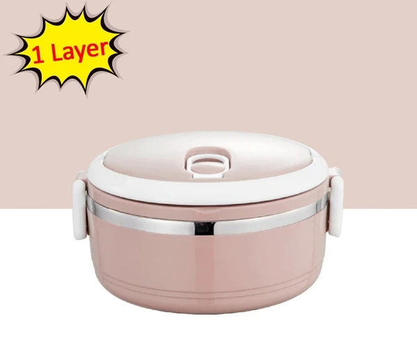 MULTI LAYER STAINLESS STEEL HOT LUNCH BOX (1 LAYER)