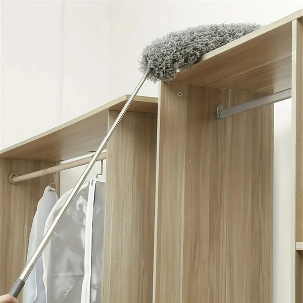 Extendable Microfiber Duster – Bendable, Lightweight, and Washable with Telescoping Pole for High Ceilings, Fans, and Hard-to-Reach Areas