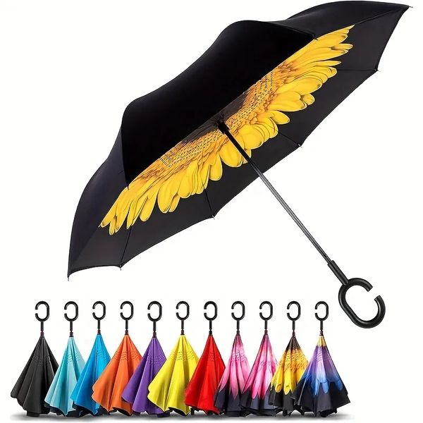 C-SHAPED HANDLE Umbrella , Multi Colours
