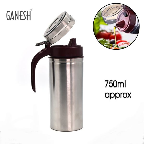 8128 OIL DISPENSER STAINLESS STEEL WITH SMALL NOZZLE 750ML