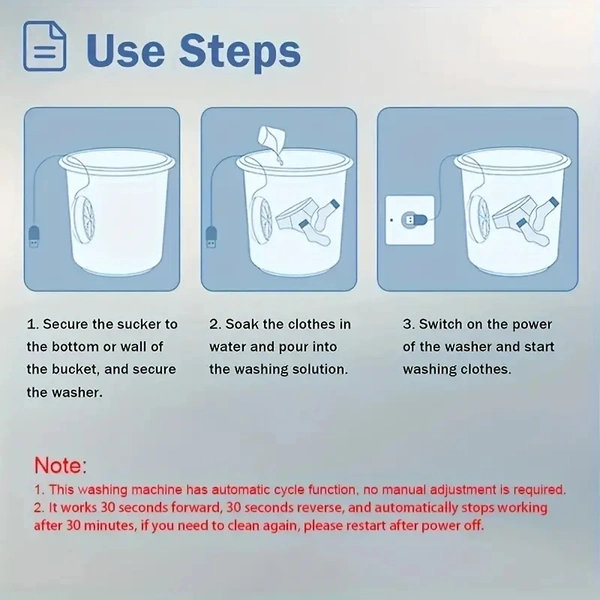 Mini Ultrasonic Washing Machine USB
