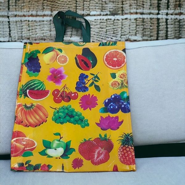 Fruit Printed Carry Bag(yellowcolour)