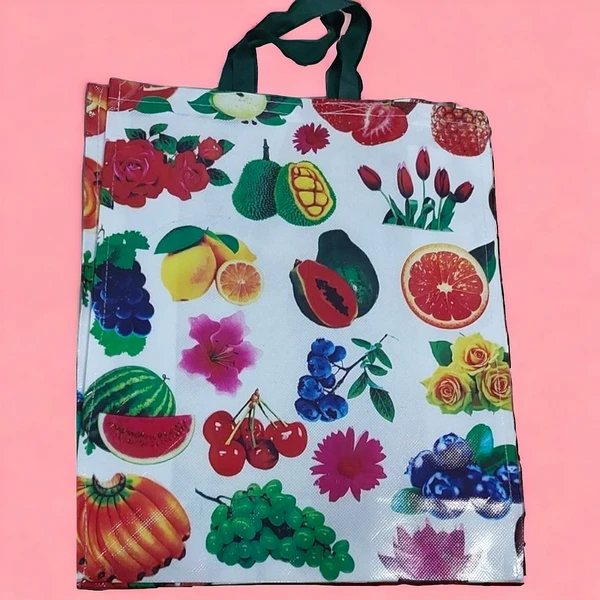 Fruit Printed Carry Bag(white Colour)