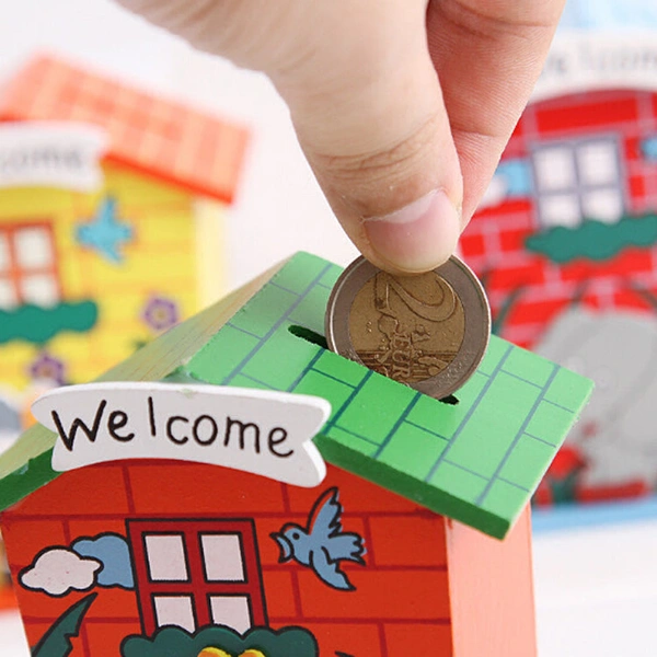 Antique House-Shaped Coin Bank for Kids & Adults – Cute Money Saving Box with Animal Cut-Out Design | SKVWORLD