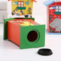 Antique House-Shaped Coin Bank for Kids & Adults – Cute Money Saving Box with Animal Cut-Out Design | SKVWORLD