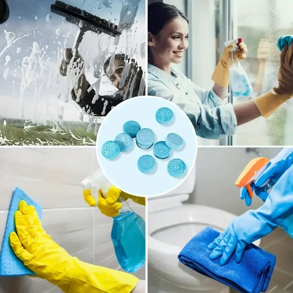 SKVWORLD Car Wiper Detergent Effervescent Tablets – Powerful Cleaning for a Crystal-Clear Windshield!