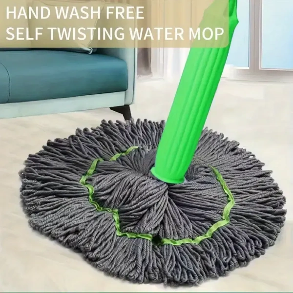 Hands-Free Rotating Self-Twist Mop | 360° Spin Mop for Wet & Dry Cleaning | 1-Second Squeeze, Super Absorbent & Decontaminating Microfiber Mop for Home, Kitchen, Bathroom & Floor Cleaning