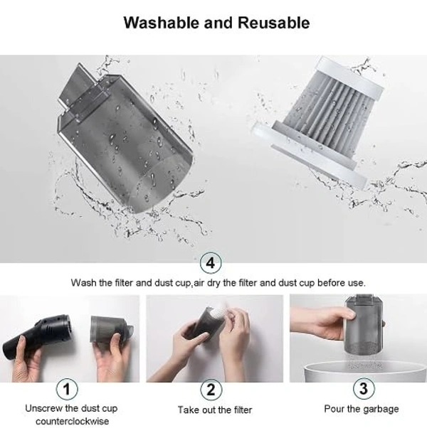 SKVWORLD 3-in-1 Portable Mini Vacuum Cleaner – Powerful Cleaning for Home & Car! 