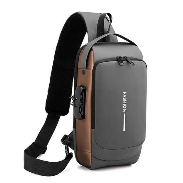 Crossbody Sling Bag with USB Charging Port – Lightweight & Stylish Chest Backpack for Everyday Use
