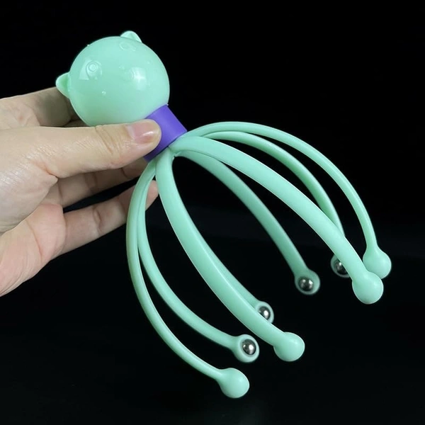Head Scalp Massager with 8 Roller Balls – Portable & Flexible Head Scratcher for Deep Relaxation, Stress Relief & Natural Circulation Stimulation