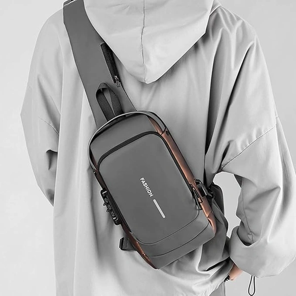 Crossbody Sling Bag with USB Charging Port – Lightweight & Stylish Chest Backpack for Everyday Use