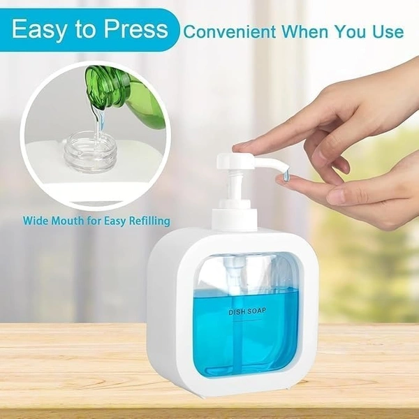 Transparent Liquid Soap Dispenser – Refillable, Multipurpose Pump Bottle for Kitchen, Bathroom & Office | SKVWORLD 