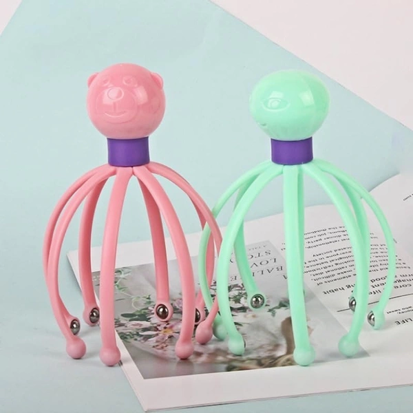 Head Scalp Massager with 8 Roller Balls – Portable & Flexible Head Scratcher for Deep Relaxation, Stress Relief & Natural Circulation Stimulation