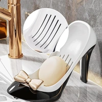  Heel Shape Soap Holder | Shoe Shape Soap Tray | Sponge Holder | Self Draining Soap Dish | For Countertop/Bathtub/Shower/Bathroom/Kitchen |