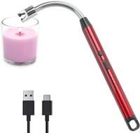 Rechargeable Electric Gas Lighter for Kitchen, Pooja Room, Candles, BBQ, Cigars, Multi Purpose - 360 Degree Flexible & Windproof