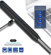 Rechargeable Electric Gas Lighter for Kitchen, Pooja Room, Candles, BBQ, Cigars, Multi Purpose - 360 Degree Flexible & Windproof