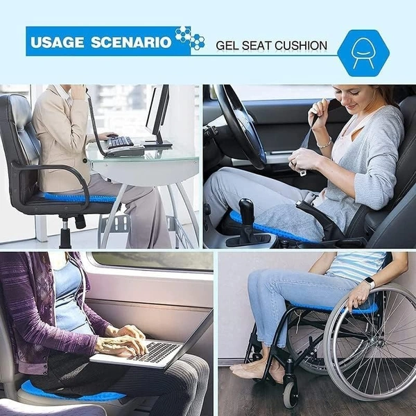 Egg Gel Seat Cushion | Breathable Gel Chair Pad | Pressure Relief for Home, Office, Car & Wheelchair