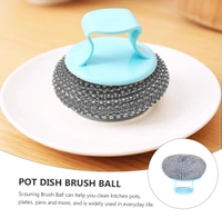 Kitchen Round Dish Sponges | Multi-Purpose Scourer Cleaning Ball with Handle | Scrubber Sponge Pads for Pot, Pan & Dishwashing | SKVWORLD 