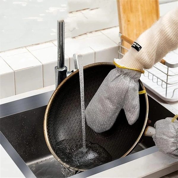 Wire Dishwashing Gloves – Durable & Reusable Waterproof Cleaning Gloves for Kitchen | Perfect for Washing Dishes, Scrubbing Pots & Household Cleaning – SKVWORLD