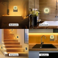 Automatic Sensor Smart Led Night Lamp Ideal for Bedroom and Livingroom Decor (White) - Smart Sensor Automatic ON/Off Dim LED Light Energy