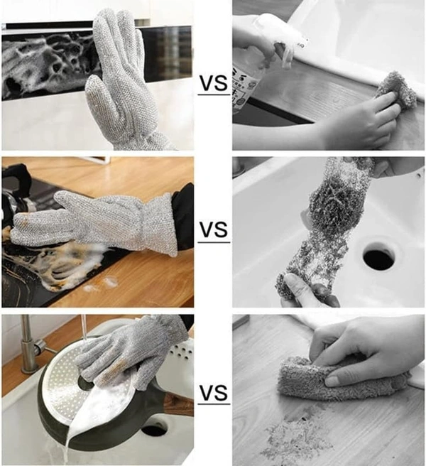Wire Dishwashing Gloves – Durable & Reusable Waterproof Cleaning Gloves for Kitchen | Perfect for Washing Dishes, Scrubbing Pots & Household Cleaning – SKVWORLD