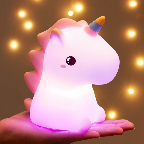 Unicorn Night Light for Kids – Cute & Colorful Bedside Lamp with Touch Sensor & USB Charging – SKV WORLD