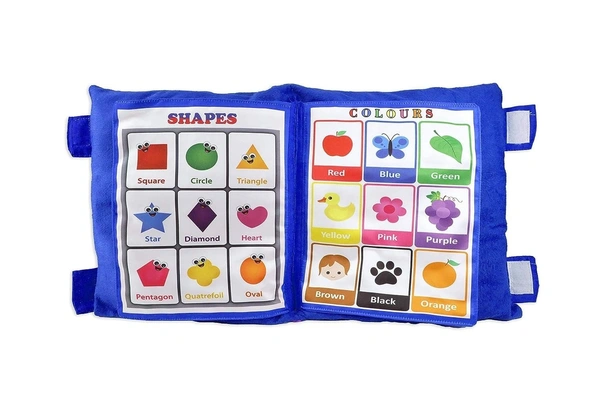 Educational Pillow Book for Kids – 100% Cotton, Washable Learning Toy with Alphabets, Numbers, Shapes & More | Fun & Interactive Learning Tool – SKVWORLD