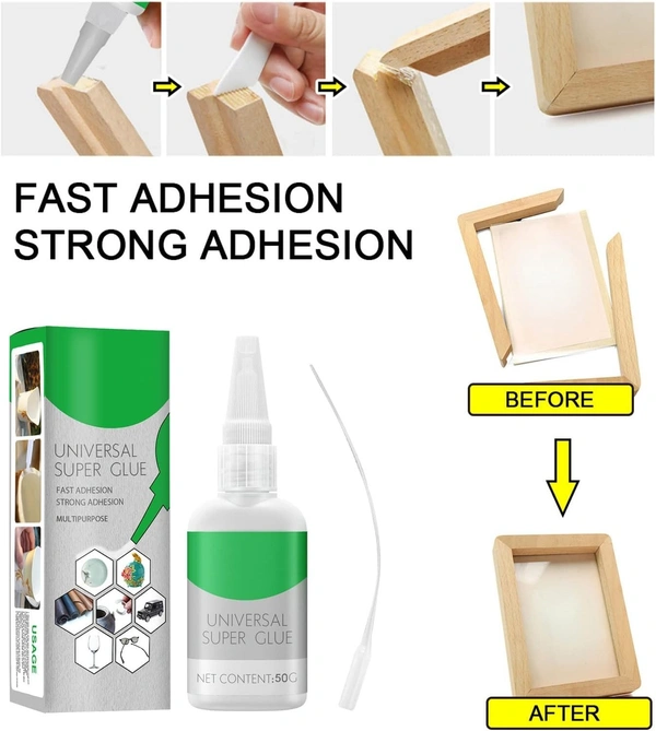 Universal Super Glue [ 50 GM ] | Multifunctional Adhesive Glue - High Strength Oily Glue