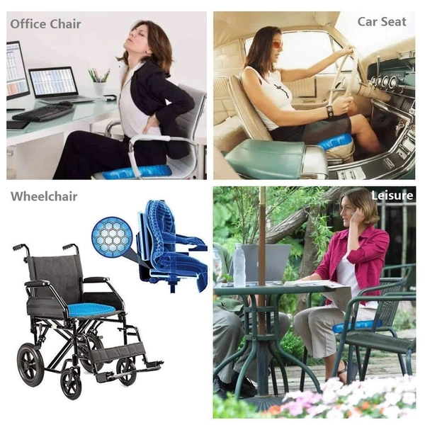 Egg Gel Seat Cushion | Breathable Gel Chair Pad | Pressure Relief for Home, Office, Car & Wheelchair