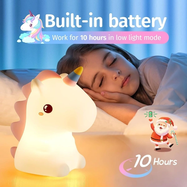 Unicorn Night Light for Kids – Cute & Colorful Bedside Lamp with Touch Sensor & USB Charging – SKV WORLD