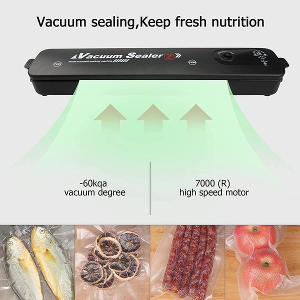 Vacuum Sealer Machine, Automatic Fresh Food-Sealer, Vacuum Packing Machine For Fruits, Preservatives | Airtight Sealing Machine For Food