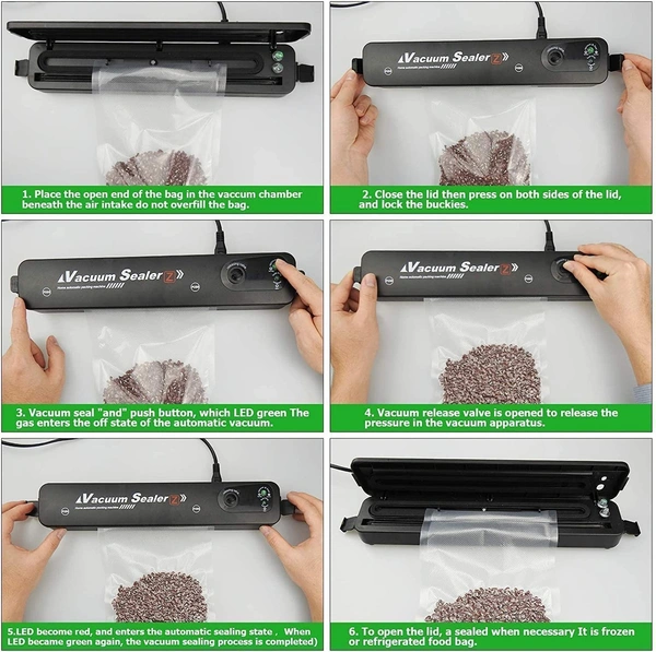 Vacuum Sealer Machine, Automatic Fresh Food-Sealer, Vacuum Packing Machine For Fruits, Preservatives | Airtight Sealing Machine For Food
