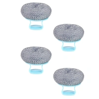 Kitchen Round Dish Sponges | Multi-Purpose Scourer Cleaning Ball with Handle | Scrubber Sponge Pads for Pot, Pan & Dishwashing | SKVWORLD 