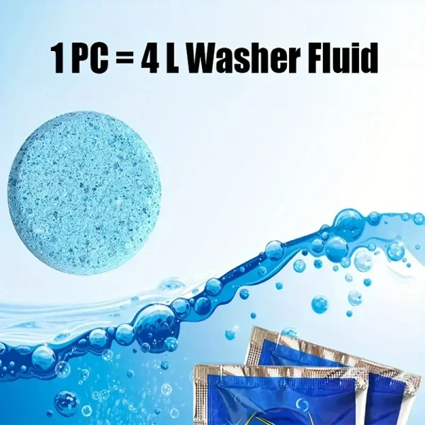 SKVWORLD Car Wiper Detergent Effervescent Tablets – Powerful Cleaning for a Crystal-Clear Windshield!