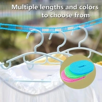 CLOTHESLINE DRYING NYLON ROPE WITH HOOKS