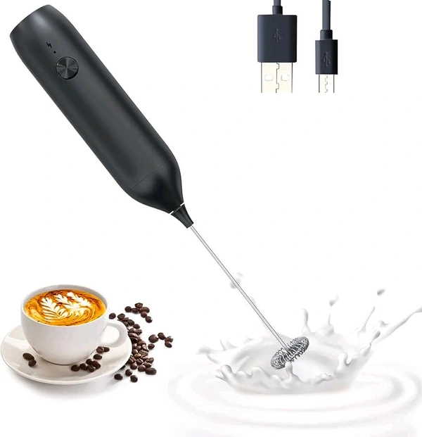 Kedar Handheld Electric Milk Frother – Stainless Steel Whisk, USB Rechargeable, for Coffee & Hot Chocolate