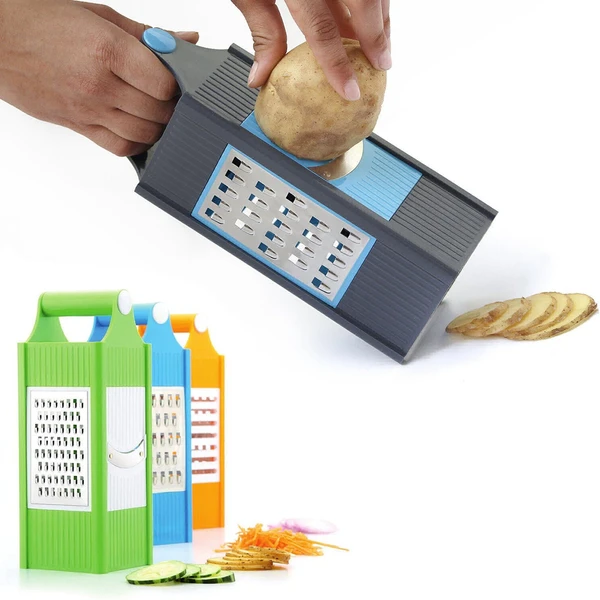 4 IN 1 PLASTIC VEGETABLE AND FRUIT GRATER AND SLICER FOR KITCHEN
