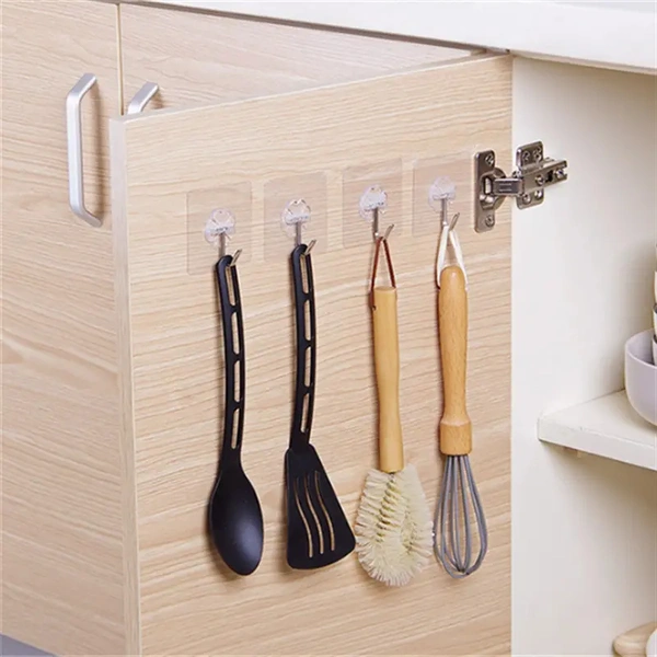 SKVWORLD Multipurpose Strong Stainless Steel Adhesive Wall Hooks – Small, Durable & Rust-Resistant