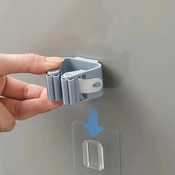 SELF ADHESIVE MOP AND BROOM HOLDER