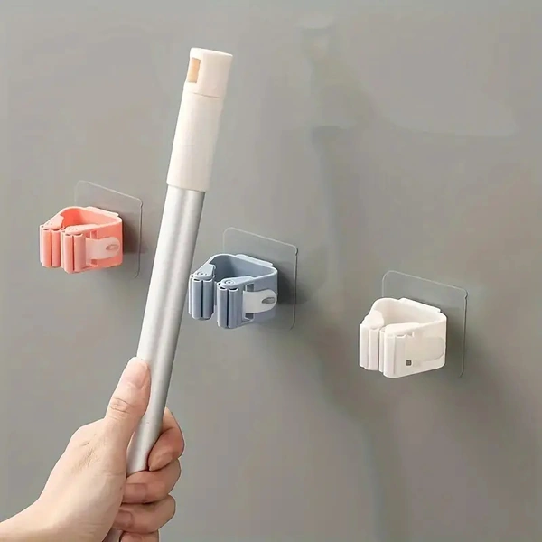 SELF ADHESIVE MOP AND BROOM HOLDER