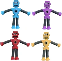 Suction Cup Robot Toy,Sensory Pop Tubes for Toddlers, Fidget Toys for 3 4 5 6 7 8 9 Year Old Boys & Girls,Imaginative Play & Stimulating Creative Learning Toys