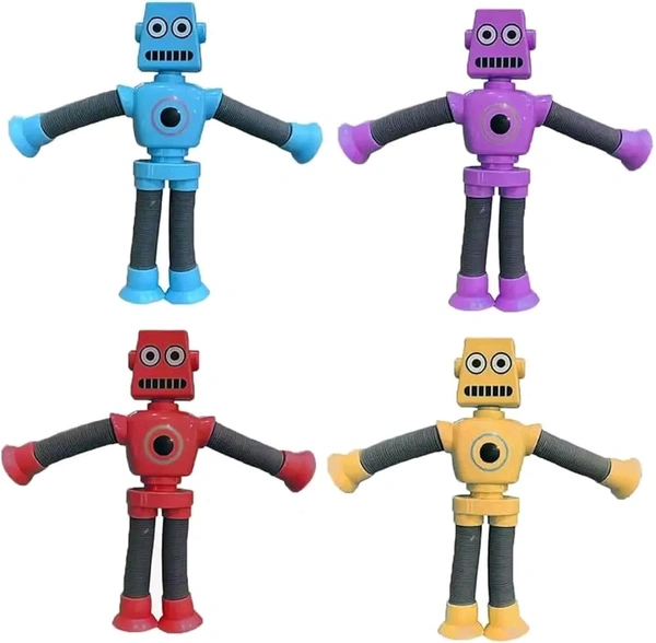 Suction Cup Robot Toy,Sensory Pop Tubes for Toddlers, Fidget Toys for 3 4 5 6 7 8 9 Year Old Boys & Girls,Imaginative Play & Stimulating Creative Learning Toys