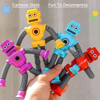 Suction Cup Robot Toy,Sensory Pop Tubes for Toddlers, Fidget Toys for 3 4 5 6 7 8 9 Year Old Boys & Girls,Imaginative Play & Stimulating Creative Learning Toys