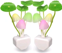 LED Mushroom Night Light – Auto Color Changing, Plug & Play with Light Sensor!