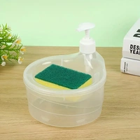 DOUBLE LAYER LIQUID SOAP DISPENSER WITH PUMP AND SPONGE (2in1)