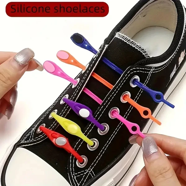 Silicon Shoe Lace(Set Of 12)