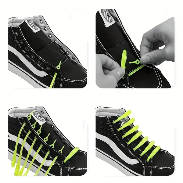 Silicon Shoe Lace(Set Of 12)
