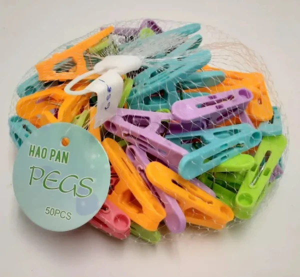 Multi Color Assorted Cloth Clips Pack of 50 pcs