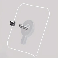 10pcs Punch-Free Screw Stickers Wall Hook, Non-Marking Hook, Traceless Picture Hanging Hook, Kitchen Bathroom Hanger Hook, Adhesive Wall Hook